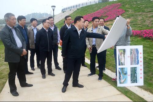 上饒市人大副主任、鄱陽縣縣委書記張禎祥蒞臨新昌南湖西河濕地公園項(xiàng)目